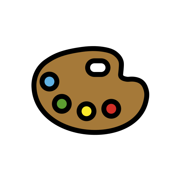 Artist palette illustration for classroom brain breaks